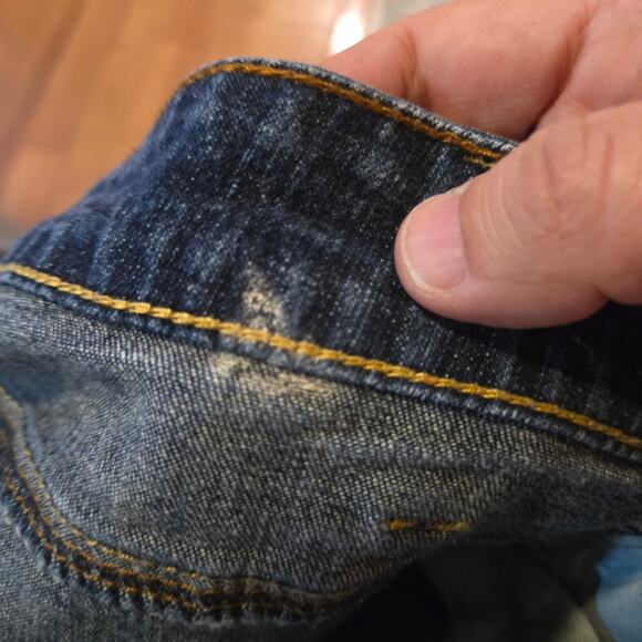 Rocawear Cropped Jeans Women’s 14 Dark Wash Stretch Denim - Picture 4 of 14